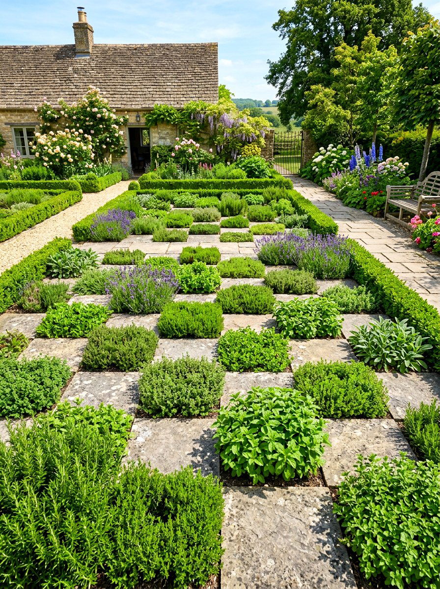 Checkerboard Herb Garden - 30 herb garden layout ideas