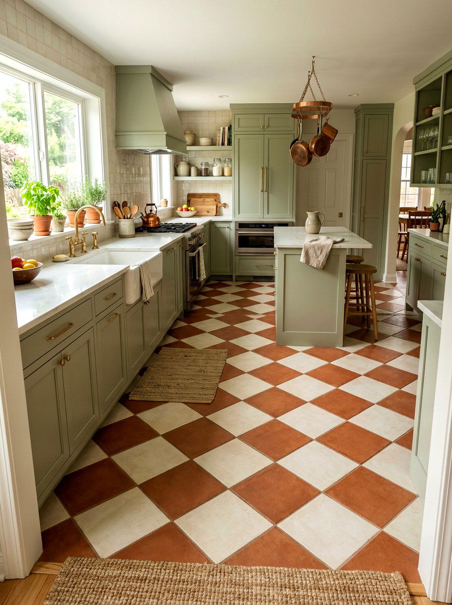 Checkerboard Kitchen Floor - 30 Pinterest kitchen ideas