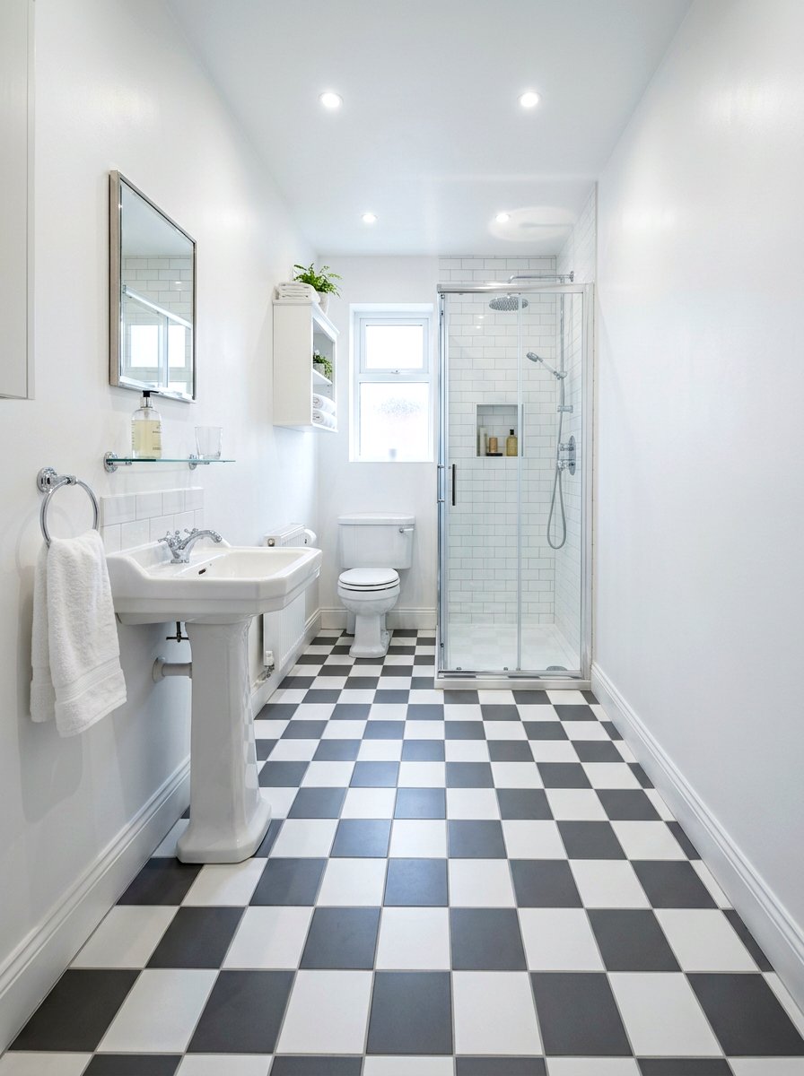 Checkerboard Pattern In Small Bathroom - 30 checkerboard bathroom floor ideas