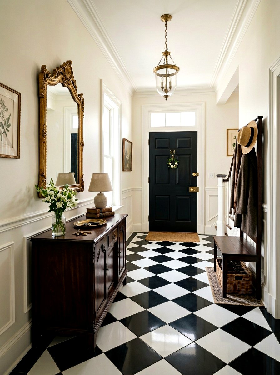 Checkerboard Tile Floor - 30 tile floor pattern ideas