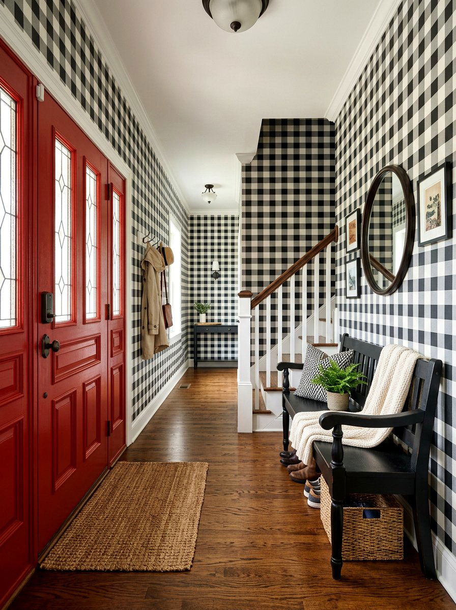 Checkered Entry Wallpaper - 30 entry wallpaper ideas