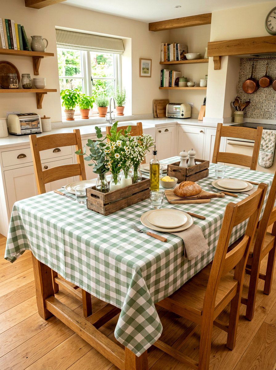 Checkered Tablecloth Style - 30 spring brunch table ideas