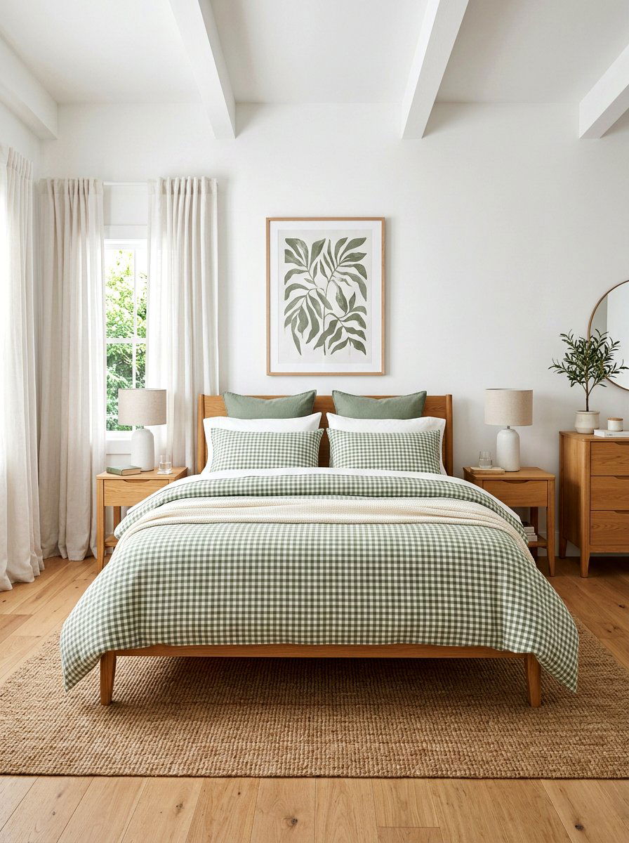 Checkered bedding set - 30 gingham decor ideas