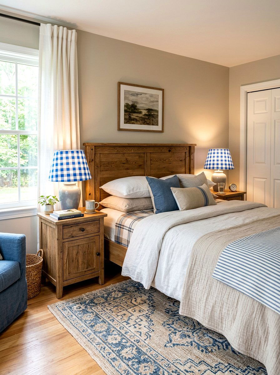 Checkered lampshades - 30 gingham decor ideas