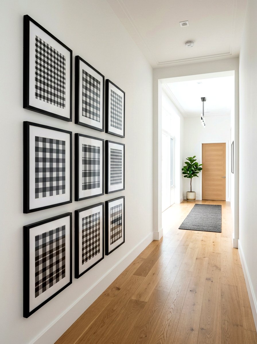 Checkered wall art - 30 gingham decor ideas