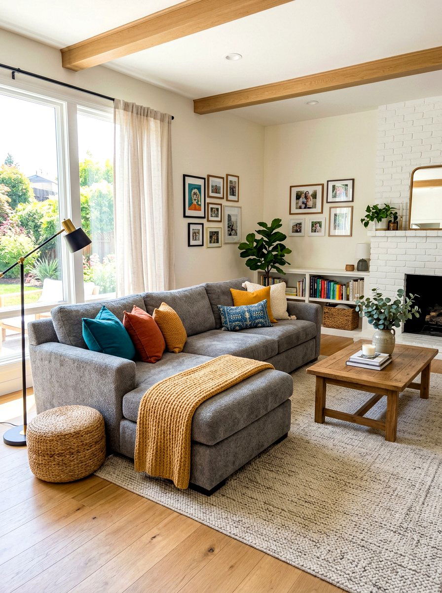 Chenille Upholstery - 30 layered texture living room ideas