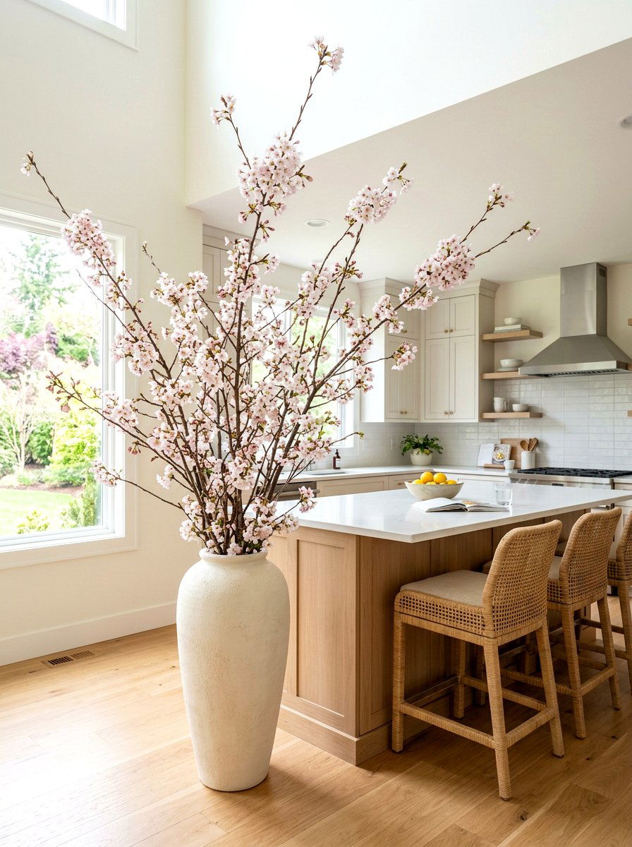 Cherry Blossom Branch - 30 spring kitchen decor ideas