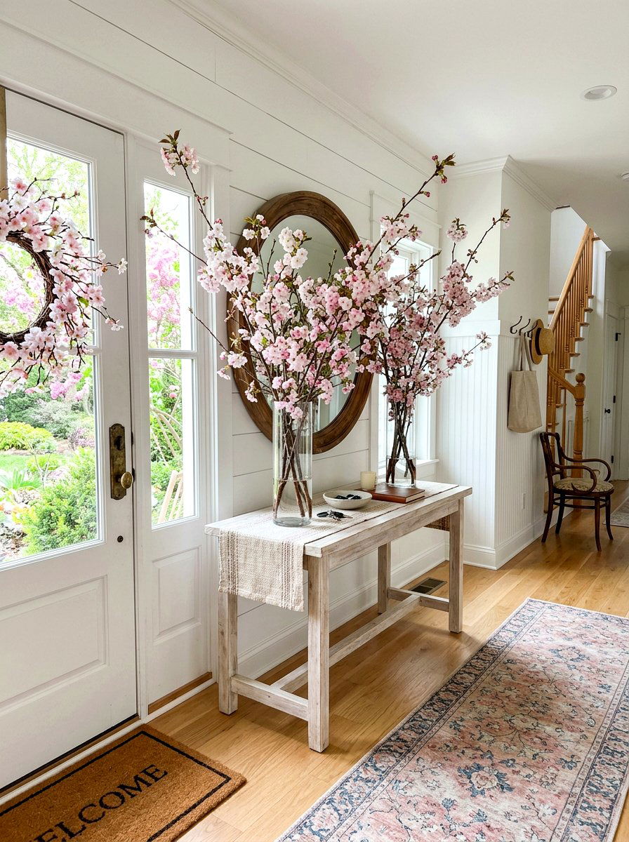 Cherry Blossom Entry - 30 spring front entry ideas