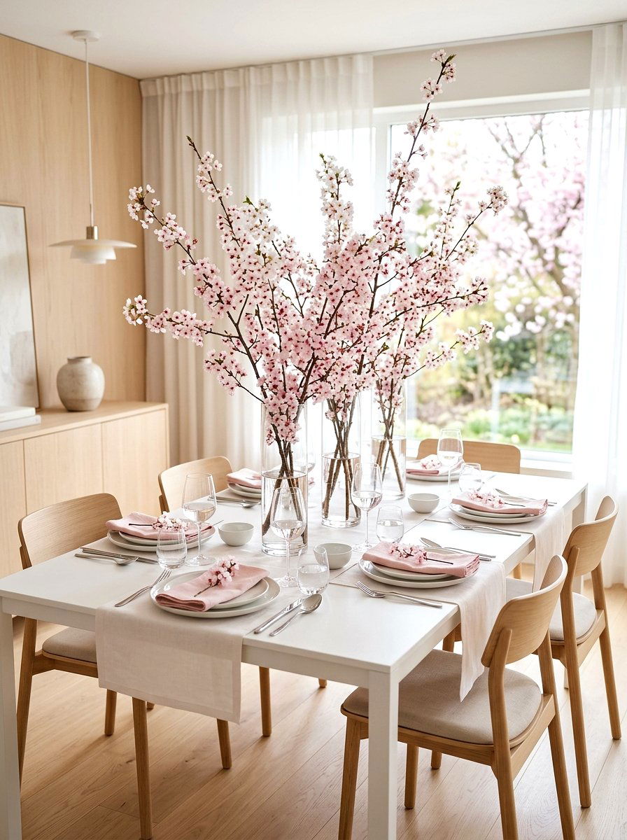 Cherry Blossom Table Setting - 30 floral tablescape ideas
