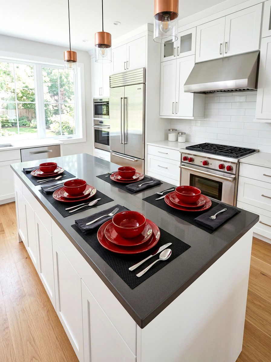Cherry Red Dinnerware - 30 cherry red table decor ideas