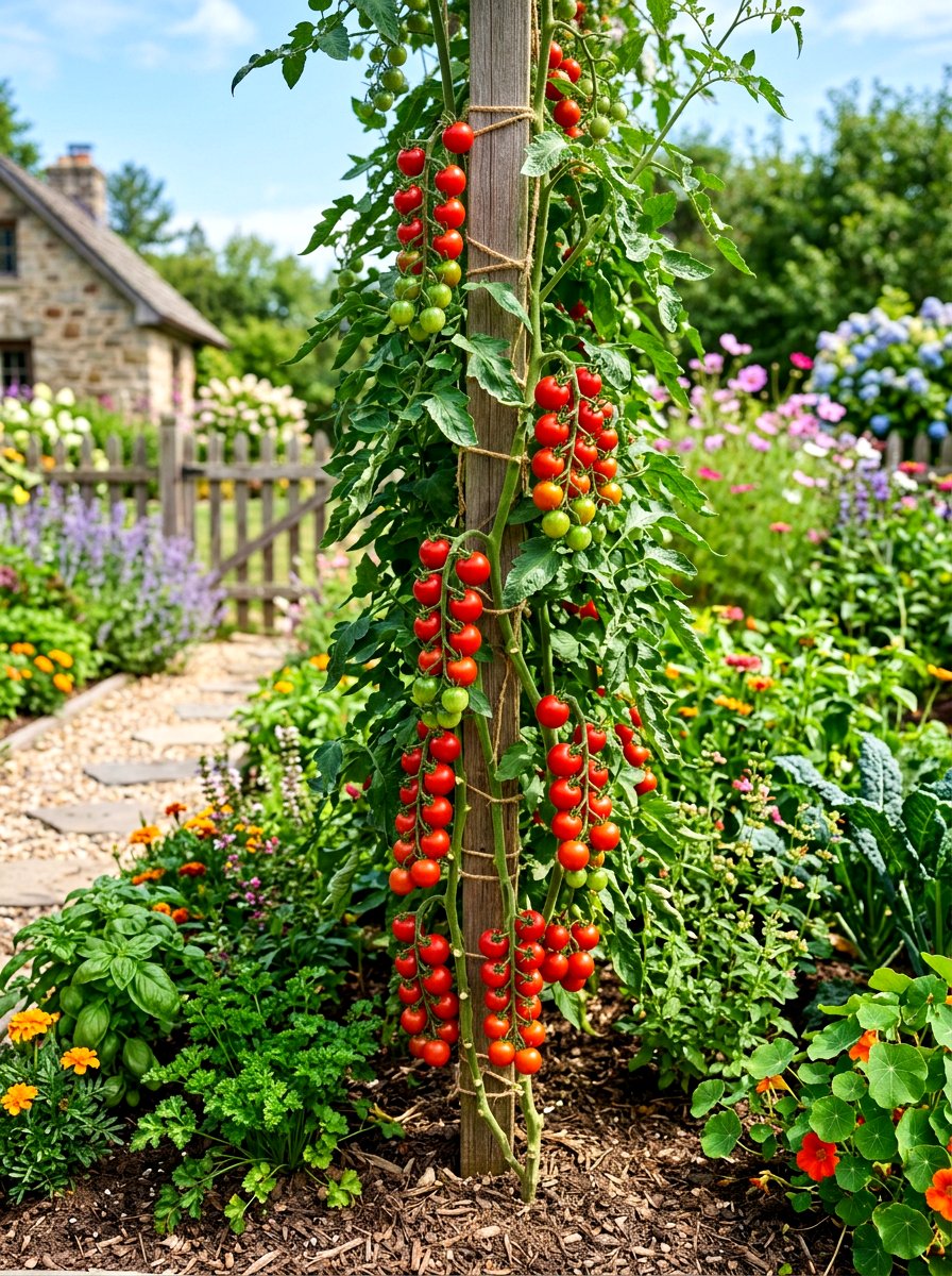 Cherry Tomato Vine - 30 sensory backyard garden ideas