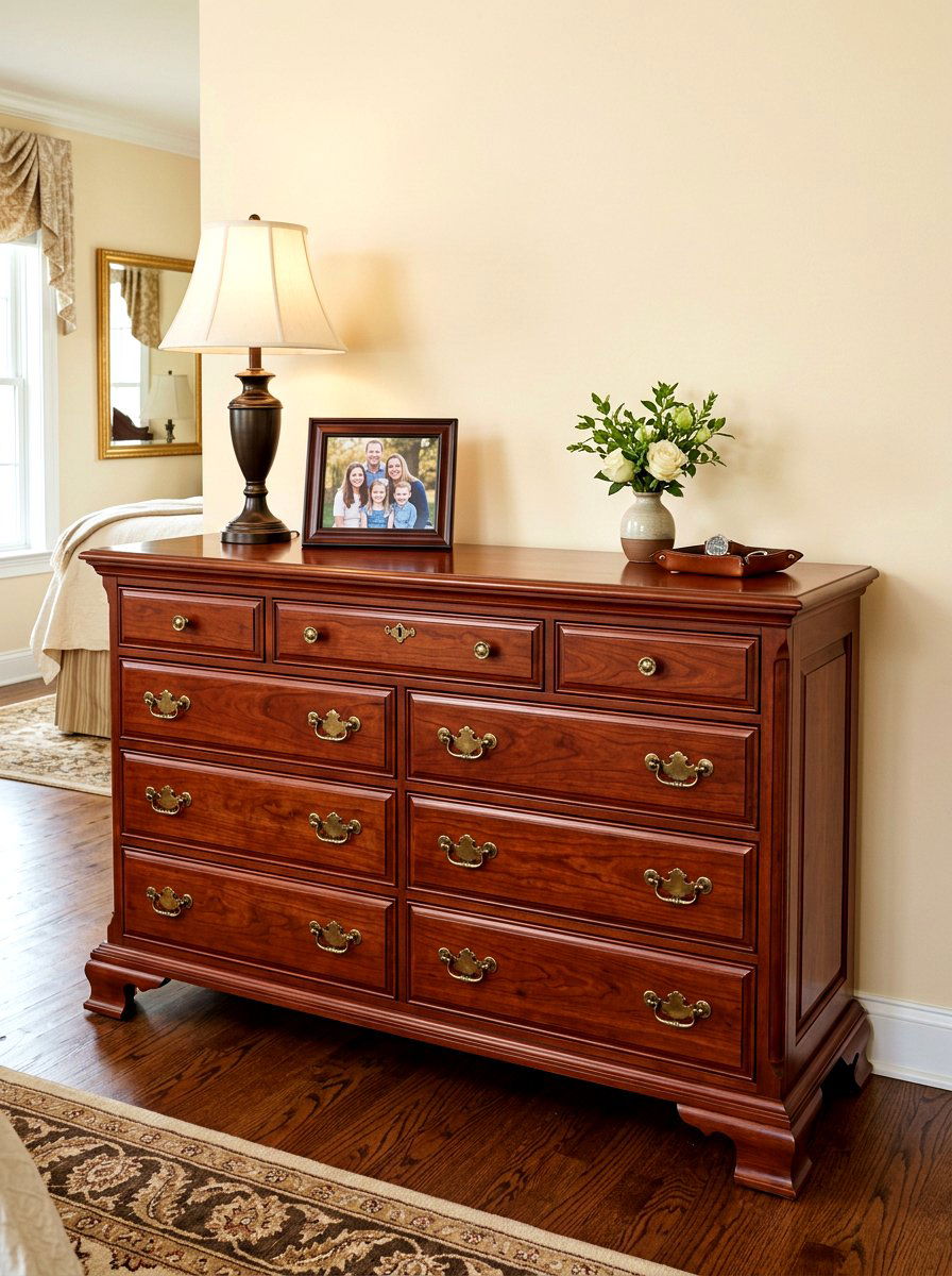 Cherry Wood Dresser - 30 guest room dresser ideas