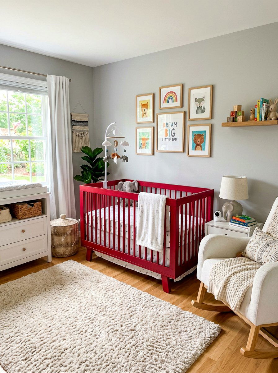 Cherry red nursery furniture - 30 cherry red decor ideas