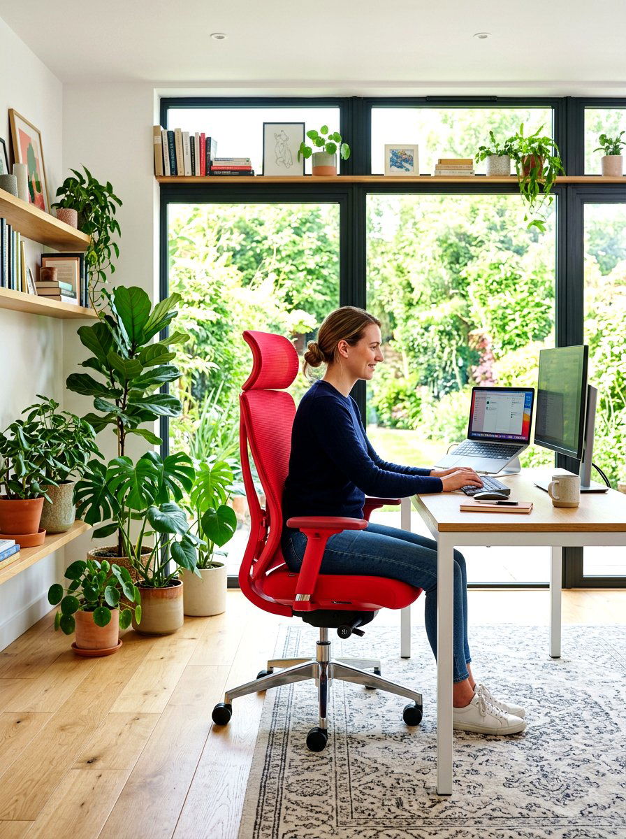 Cherry red office chair - 30 cherry red decor ideas