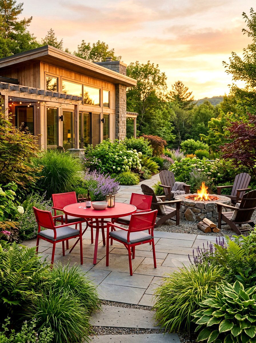 Cherry red patio furniture - 30 cherry red decor ideas