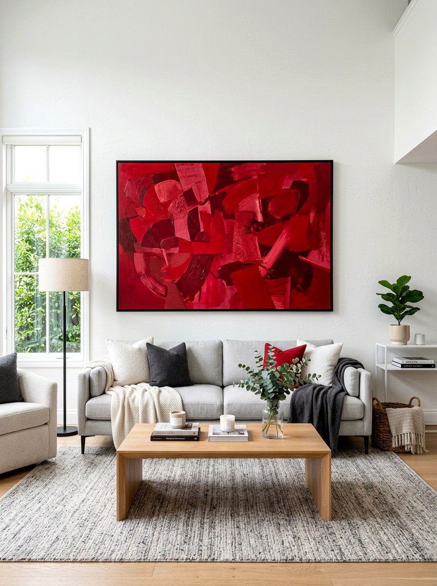 Cherry red wall art - 30 cherry red decor ideas