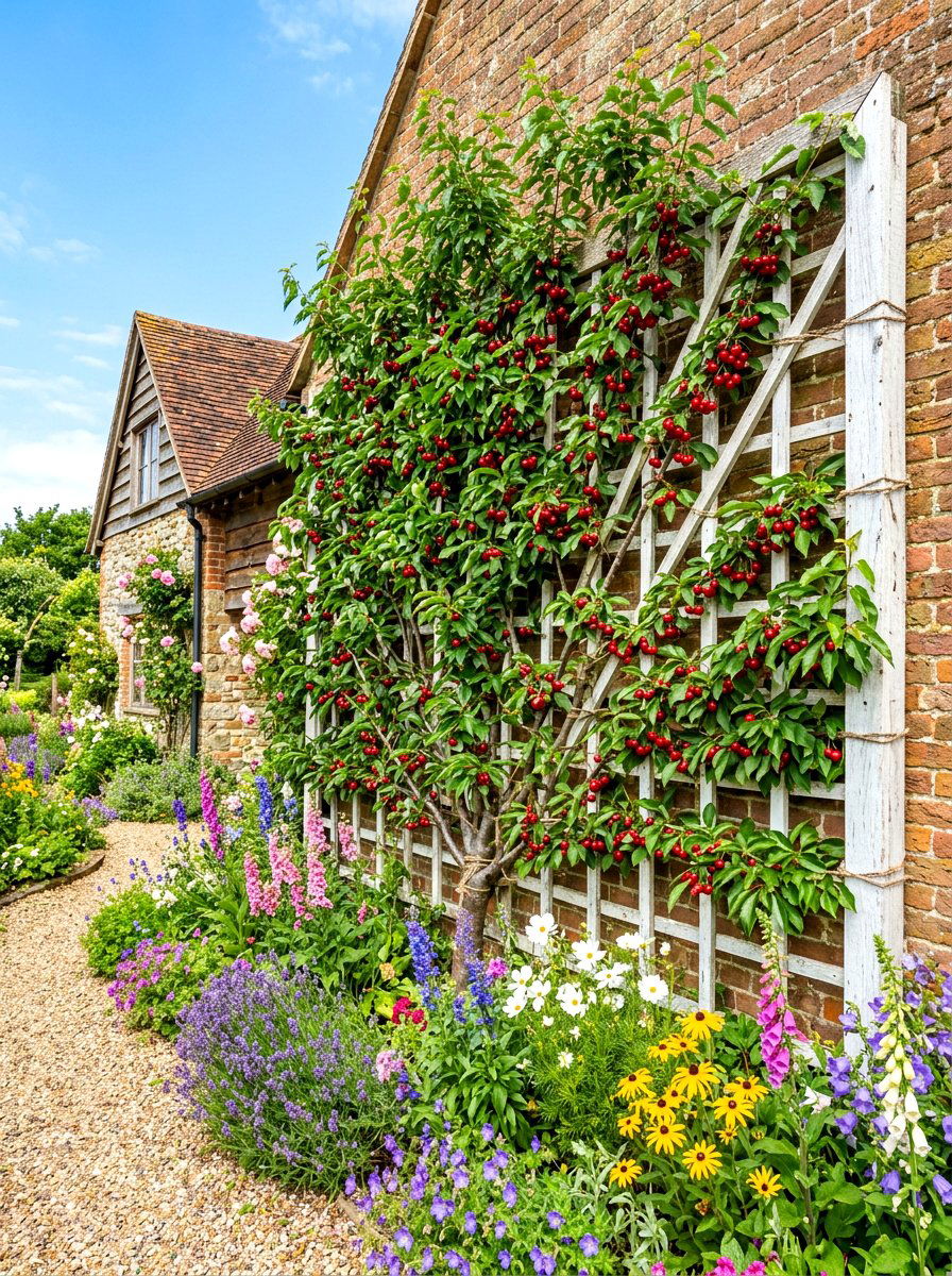 Cherry tree fan shape - 30 espalier fruit tree ideas