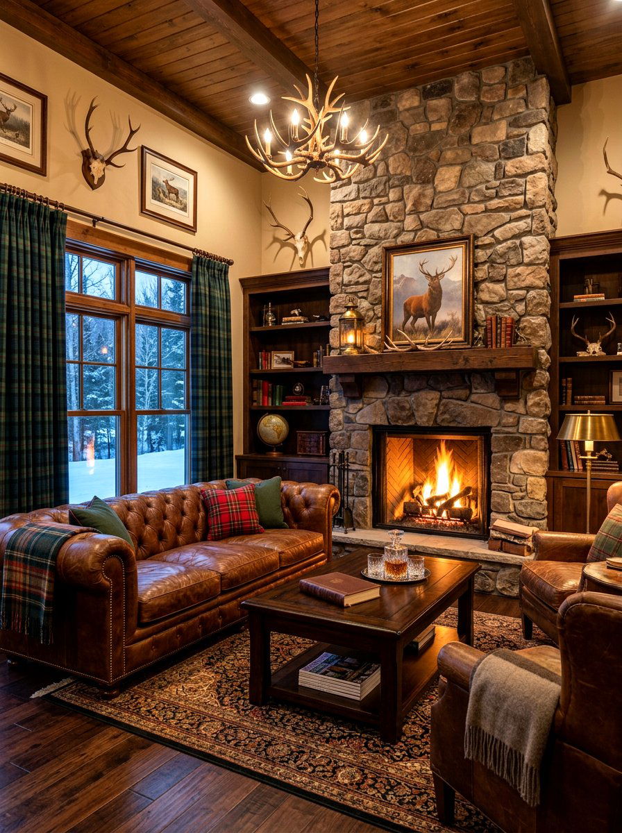 Chesterfield Sofa Living Room - 30 moody English living room ideas