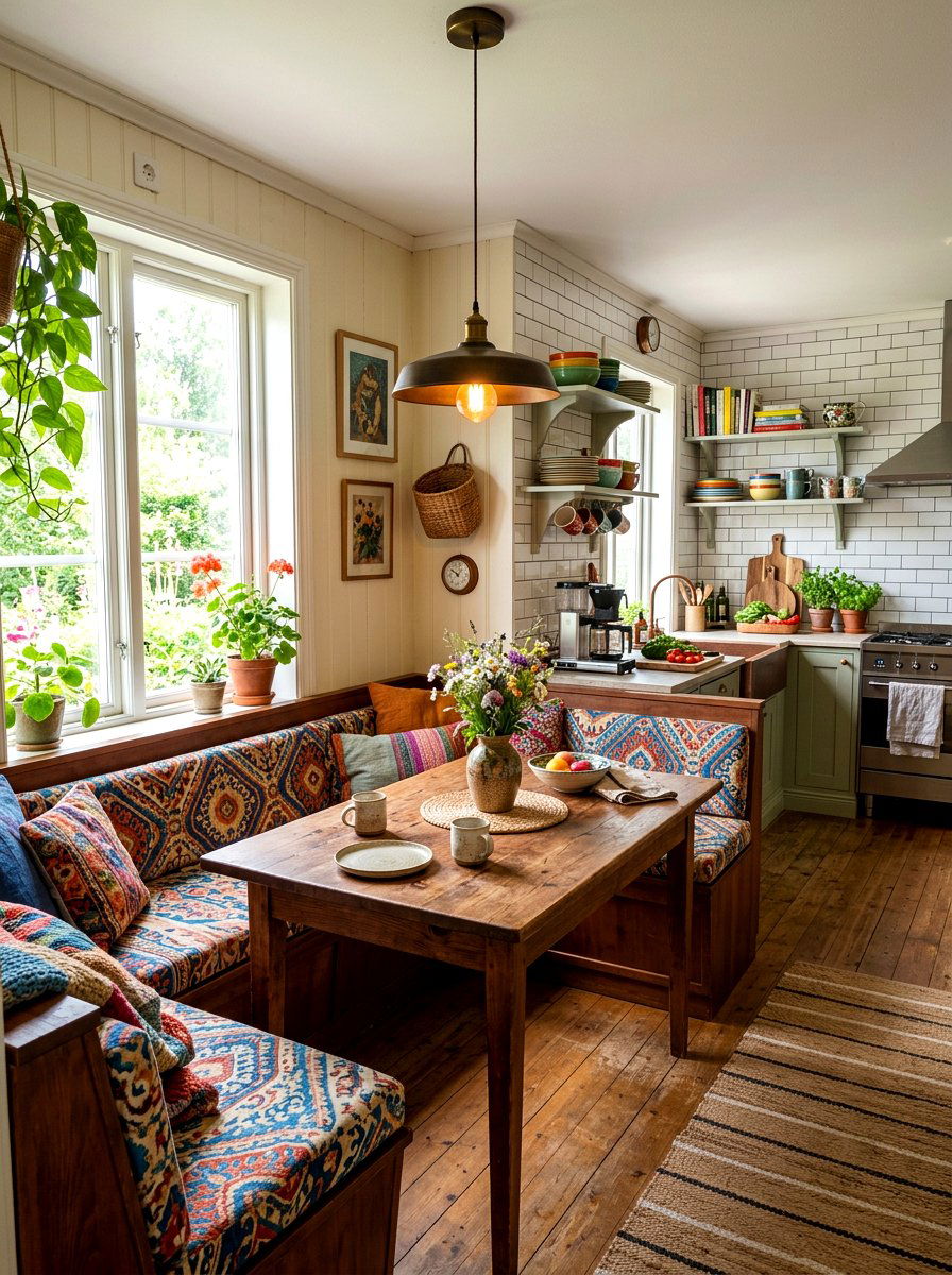 Chestnut breakfast nook - 30 chestnut decor ideas