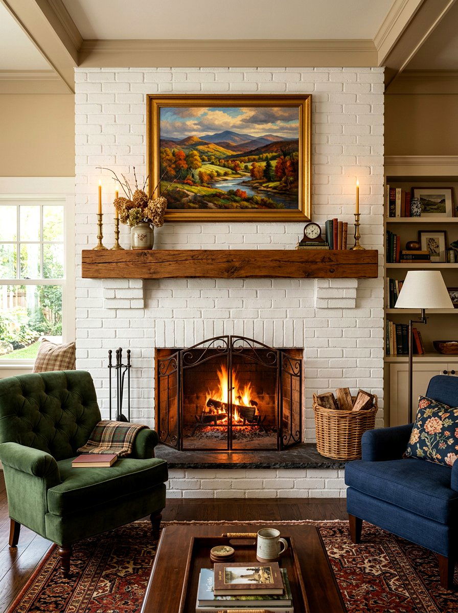 Chestnut fireplace mantel - 30 chestnut decor ideas