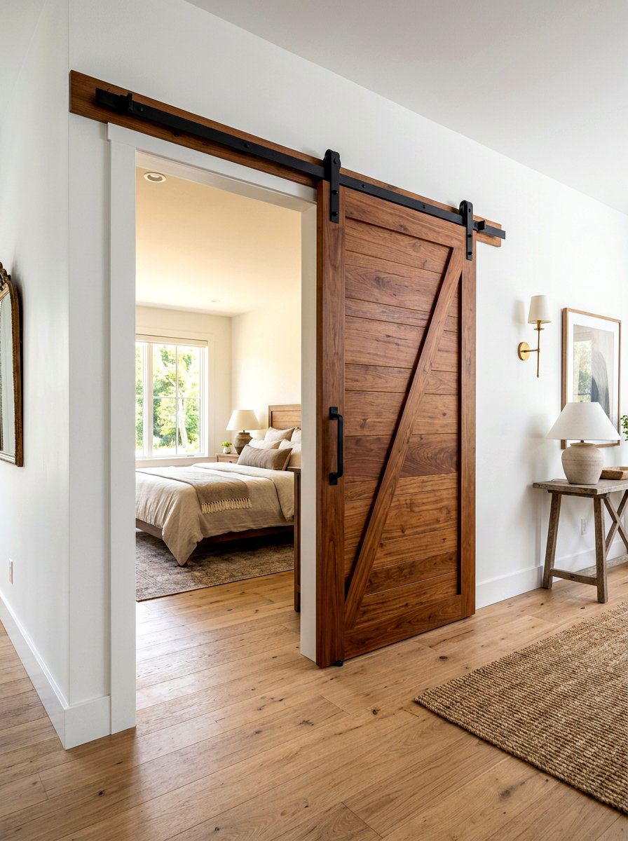 Chestnut sliding door - 30 chestnut decor ideas