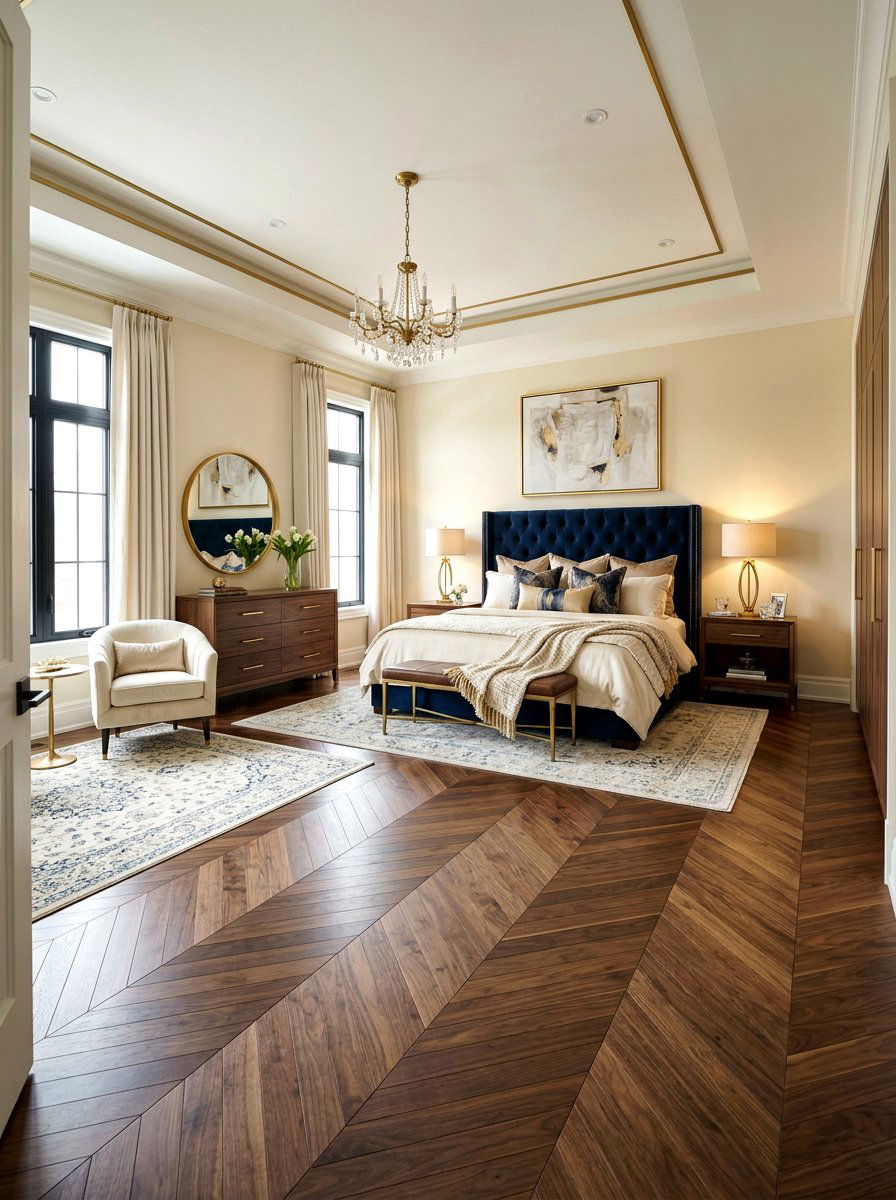 Chevron Walnut Floor - 30 parquet floor ideas