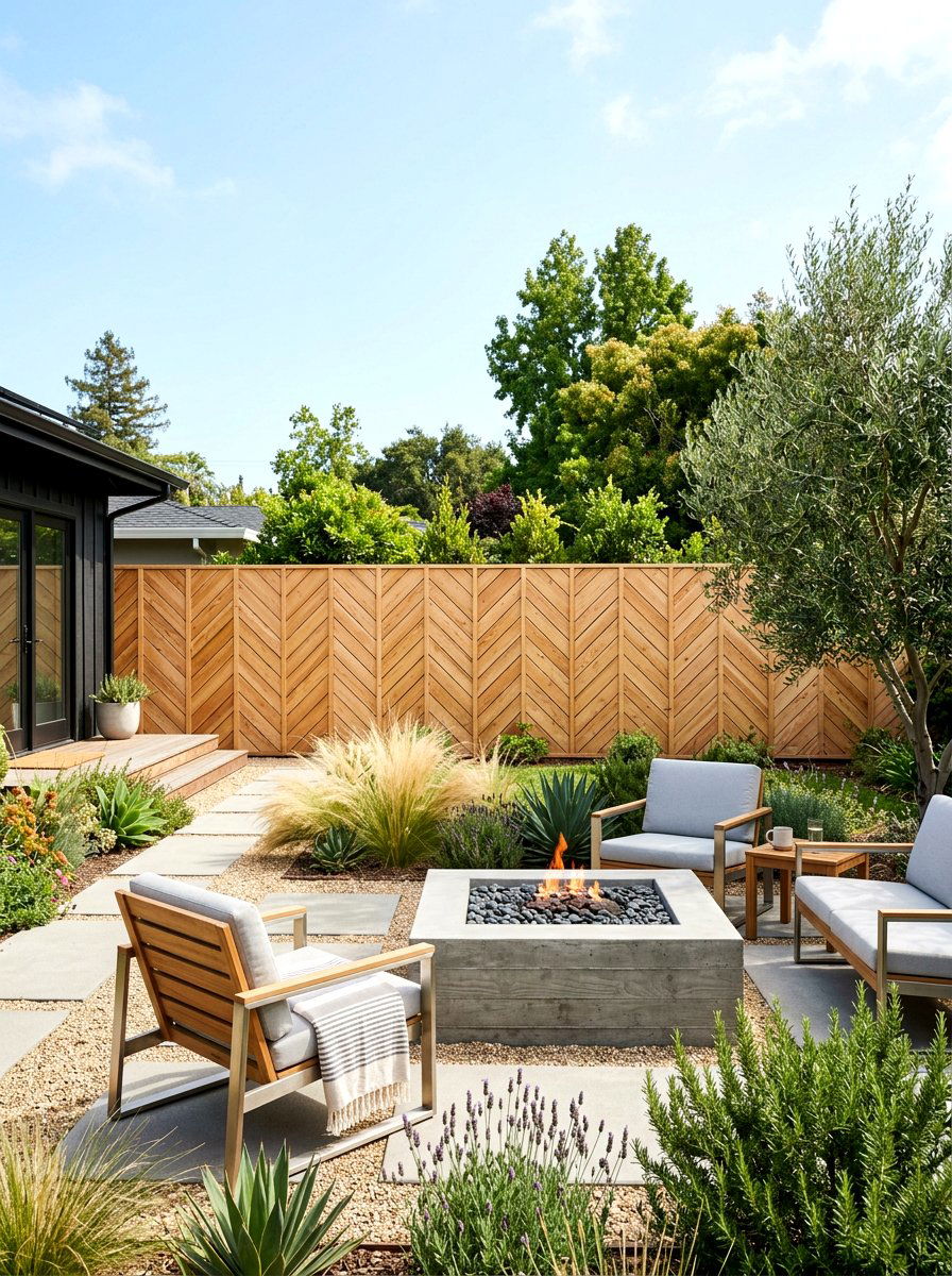 Chevron Wood Fence - 30 privacy fence ideas