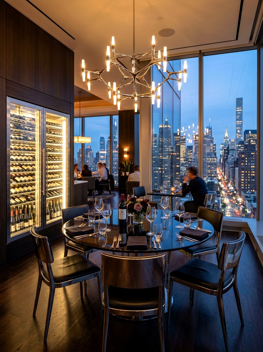 Chic Penthouse Bistro - 30 at home cafe dining ideas