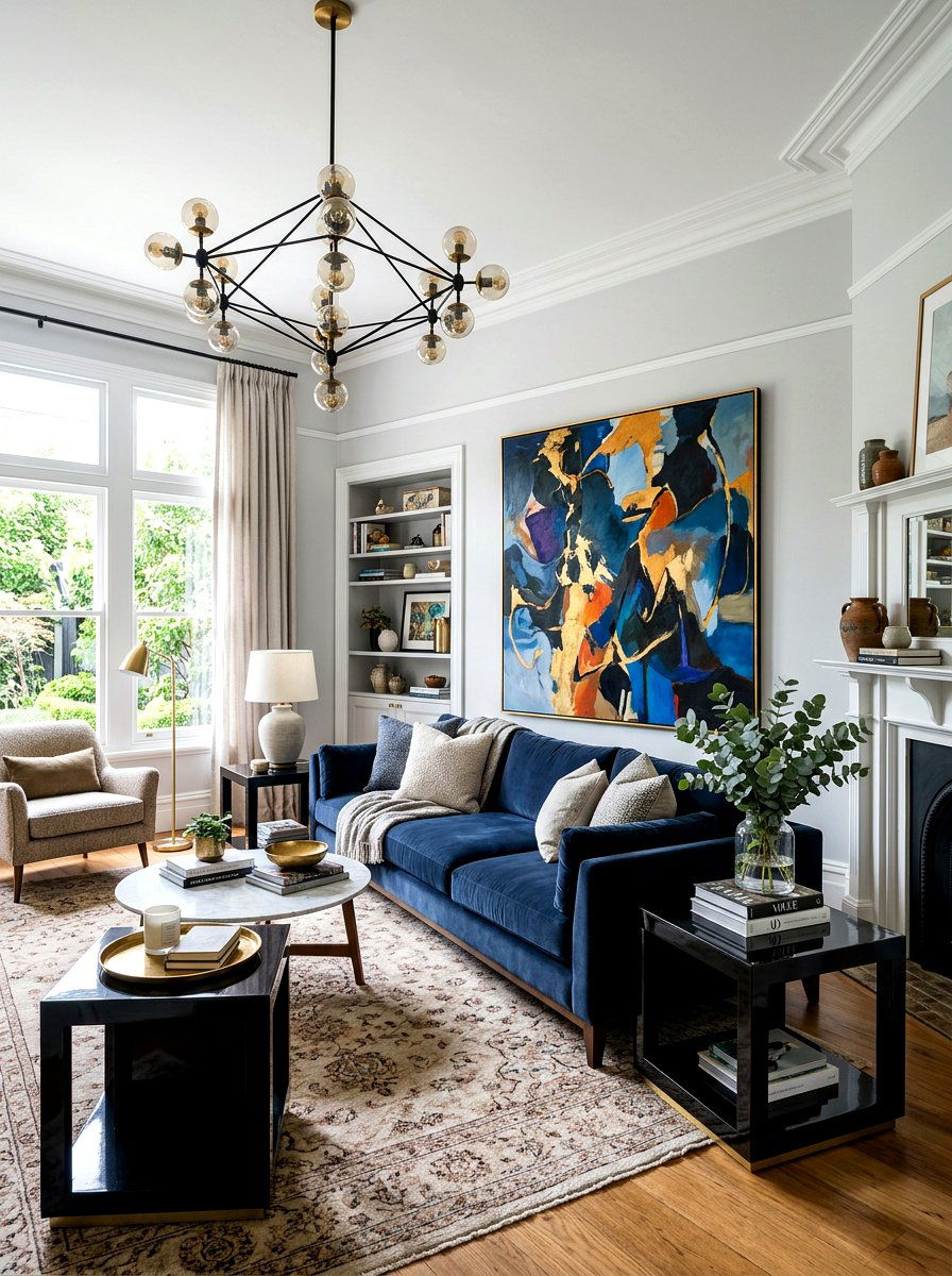 Chic Transitional Living Room - 30 transitional living room ideas