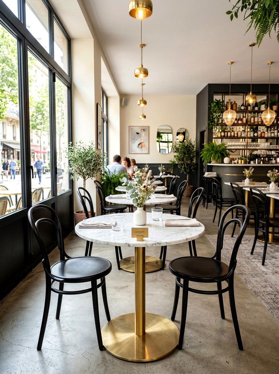 Chic marble top bistro - 30 bedroom breakfast nook ideas