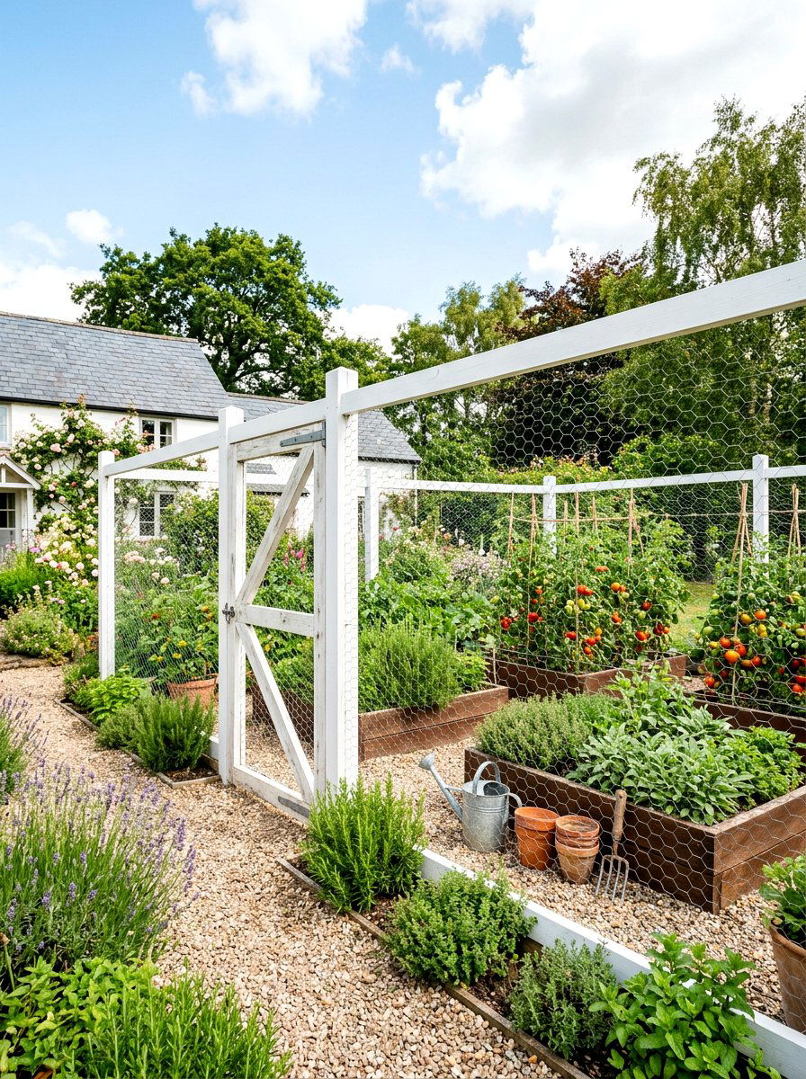 Chicken Wire Fence - 30 cheap fence ideas