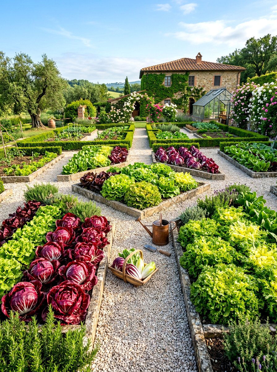 Chicory and endive garden - 30 salad garden ideas