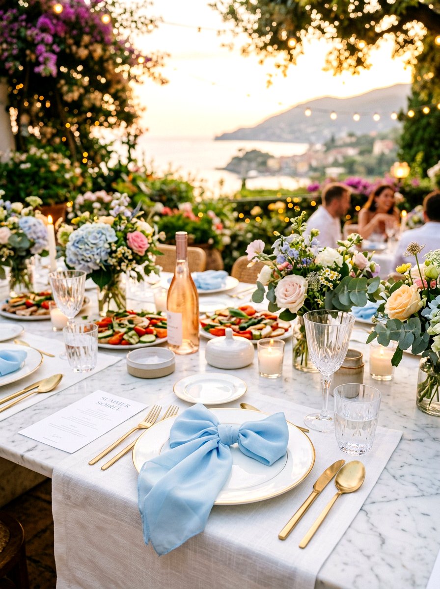 Chiffon Bow Napkin - 30 bow napkin ideas