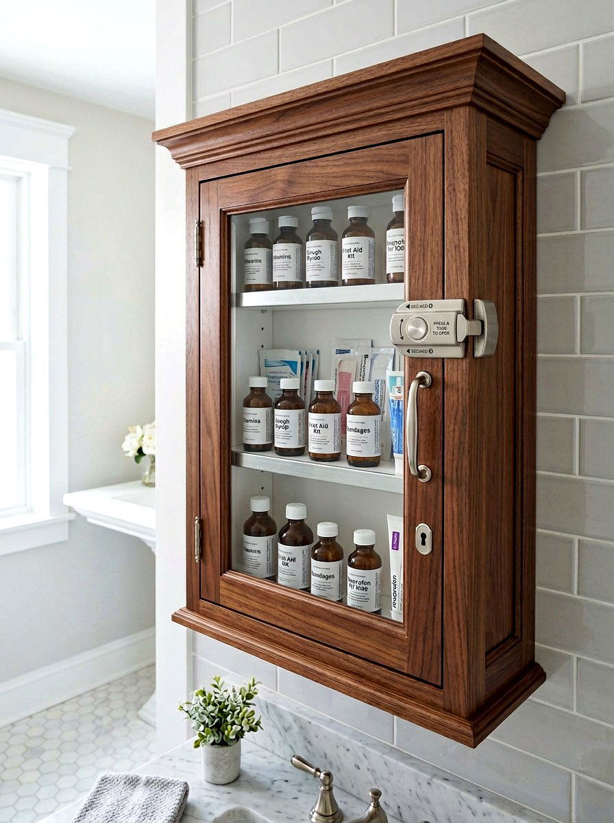 Child Proof Cabinet Lock - 30 medicine cabinet organization ideas