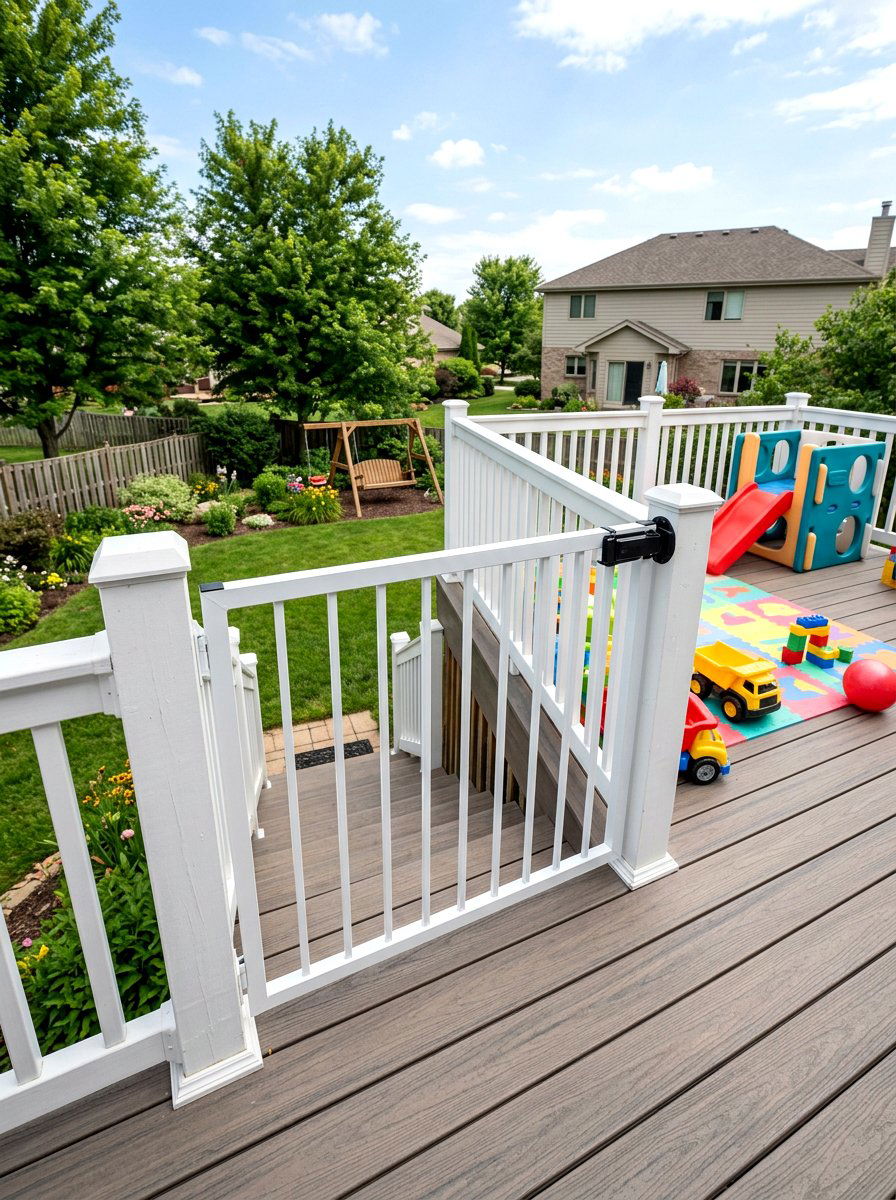 Child Safety Deck Gate - 30 deck gate ideas