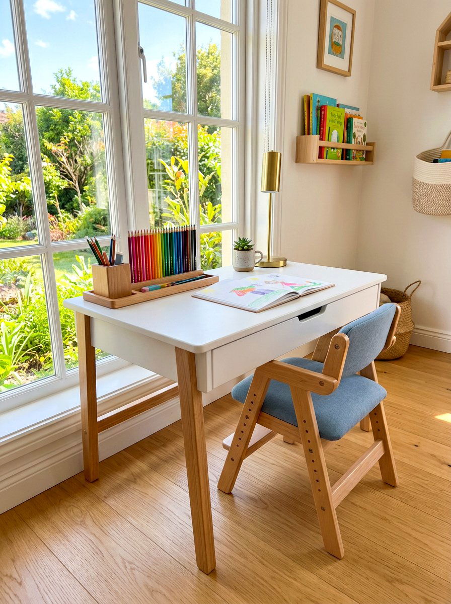 Child Size Desk - 30 montessori bedroom ideas