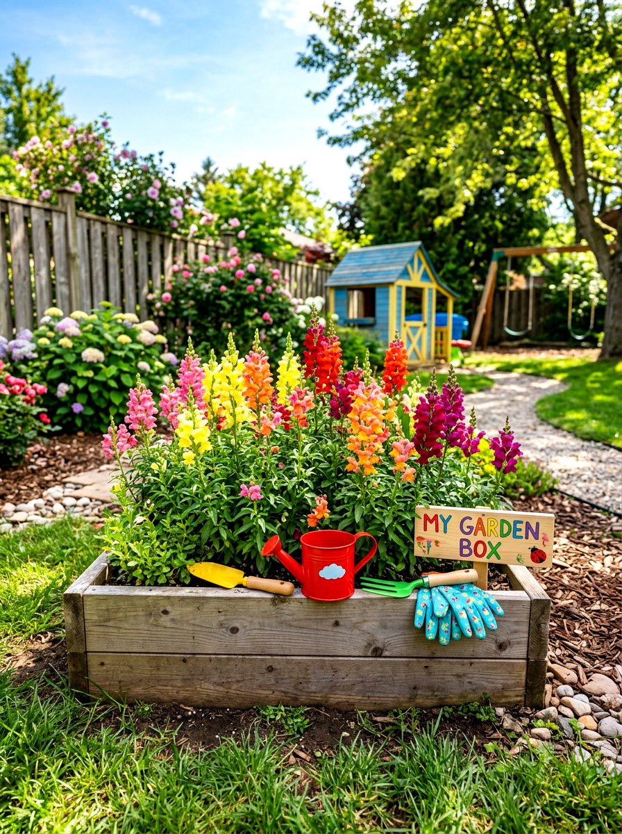 Child size garden box - 30 wood raised bed ideas