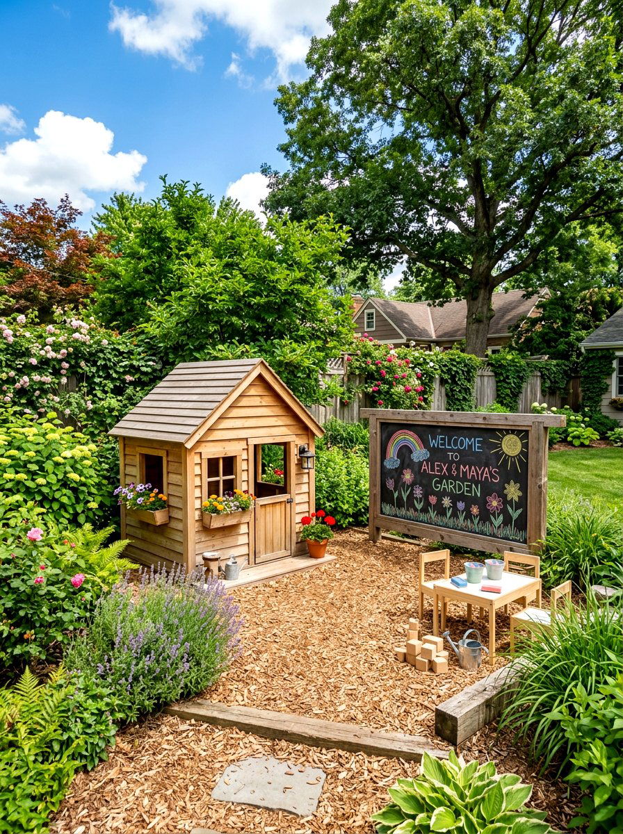 Childrens Corner Play Garden - 30 corner garden ideas