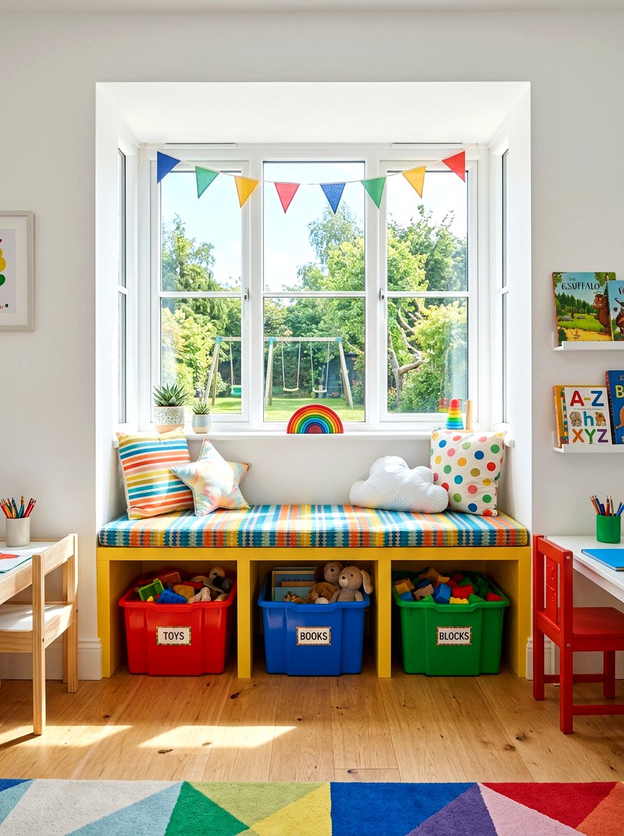 Childrens Playroom Window Seat - 30 window seat ideas