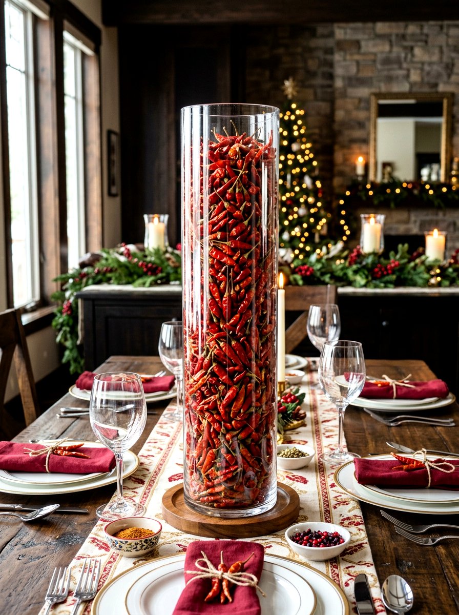 Chili Pepper Centerpiece - 30 vegetable centerpiece ideas