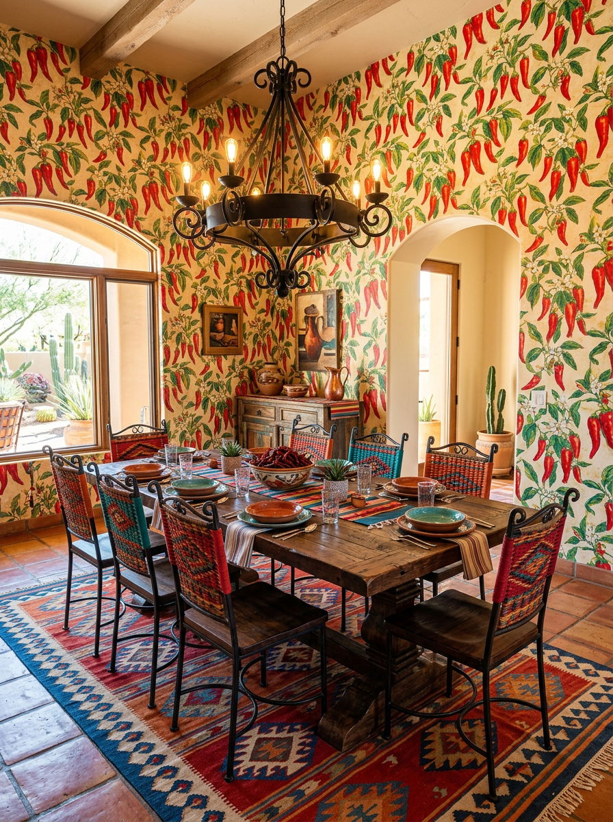 Chili pepper wallpaper - 30 vegetable motif wallpaper ideas