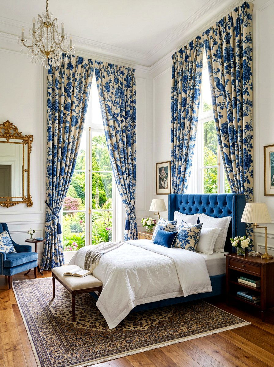 Chinoiserie curtains - 30 chinoiserie decor ideas
