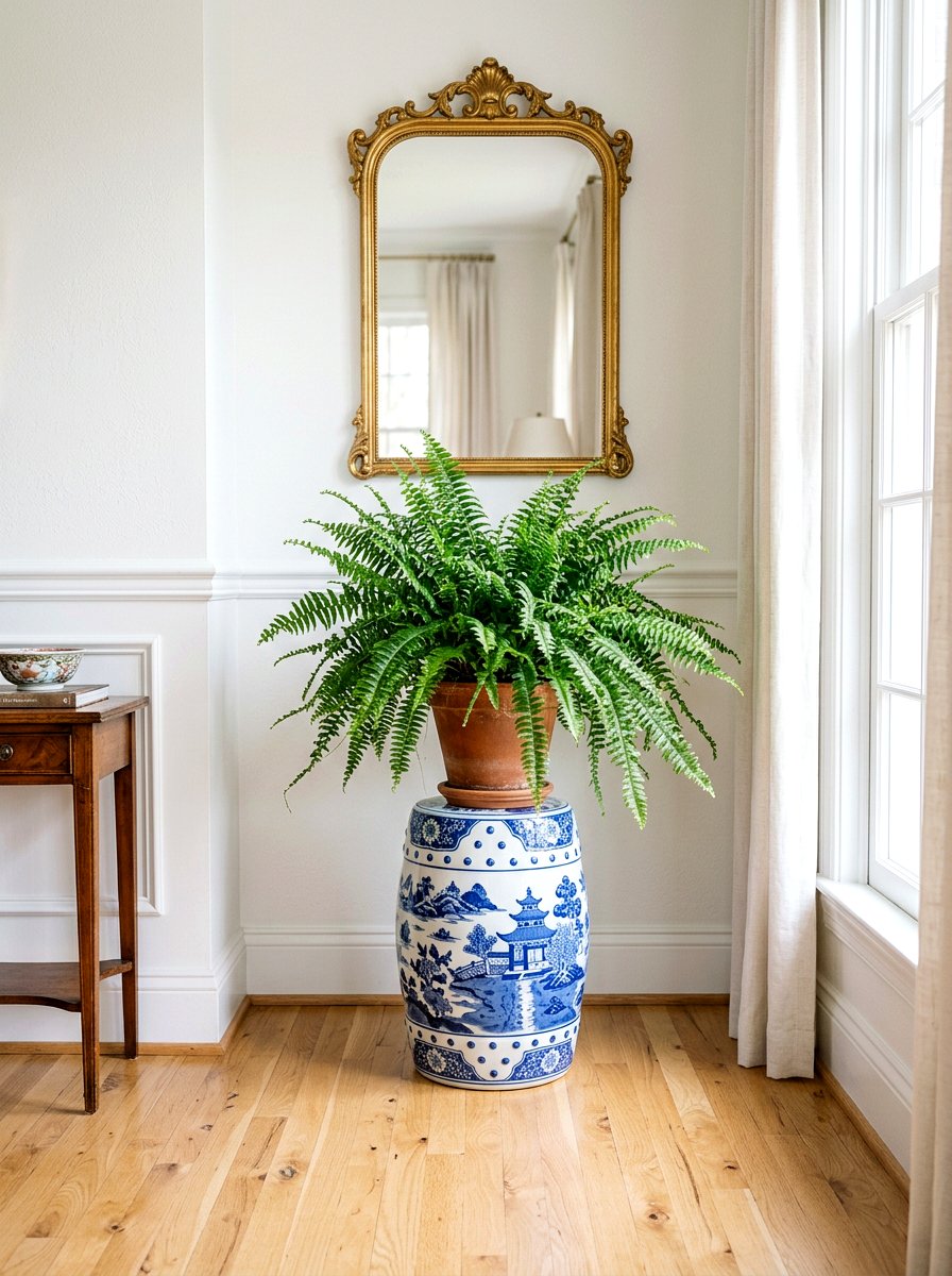 Chinoiserie garden stool - 30 spring refresh decor ideas