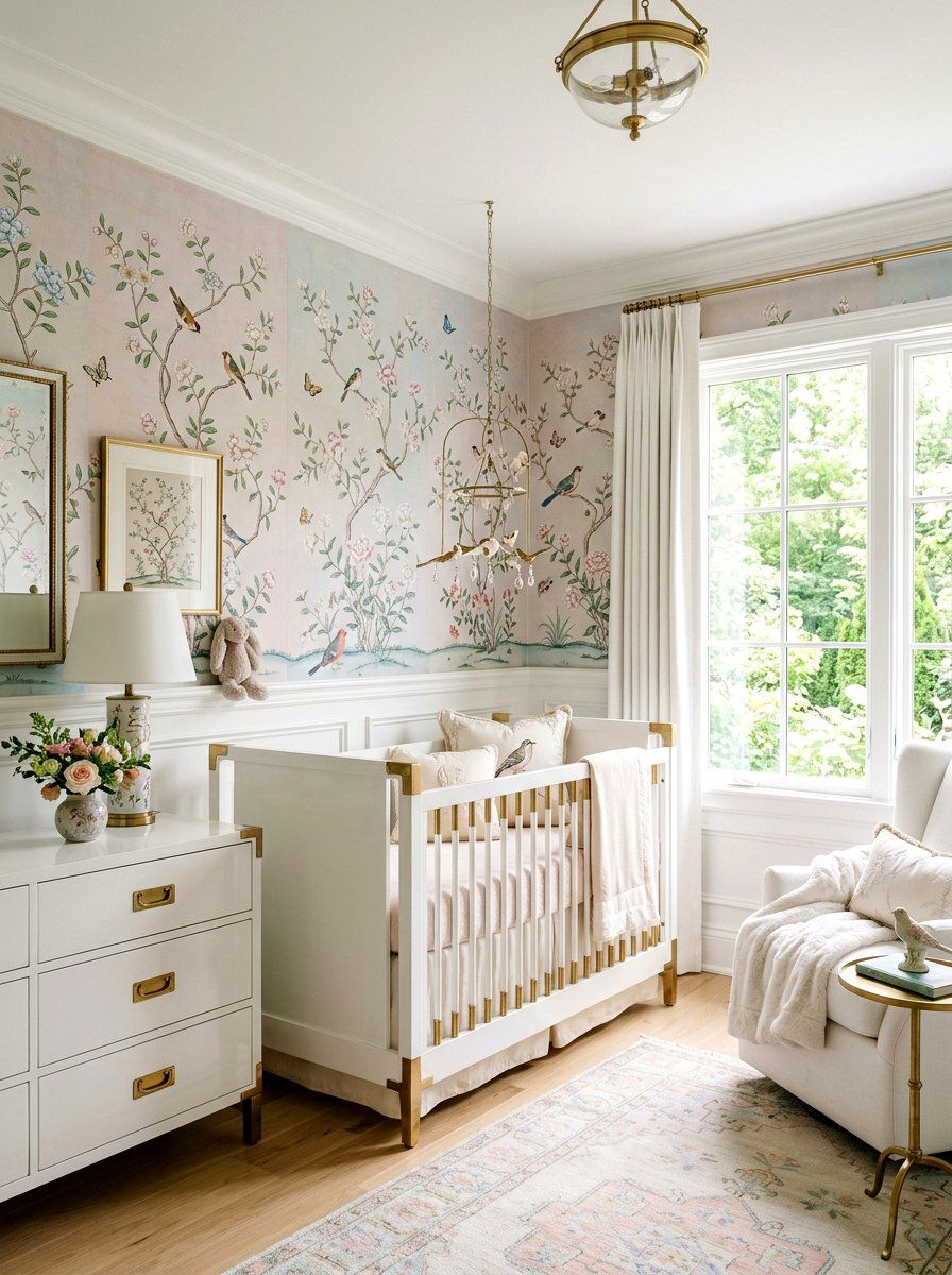 30 Nursery Wallpaper Ideas That Make Baby's Room Shine Beautifully
