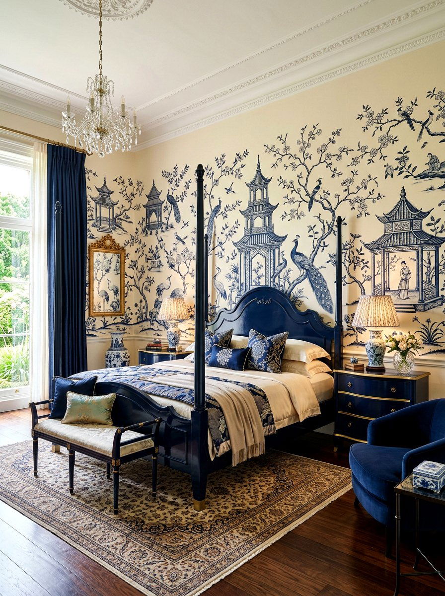30 Toile Bedroom Ideas for Elegant Vintage-Style Comfort