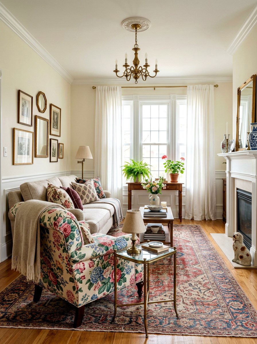 Chintz Armchair Style - 30 grandma chic decor ideas