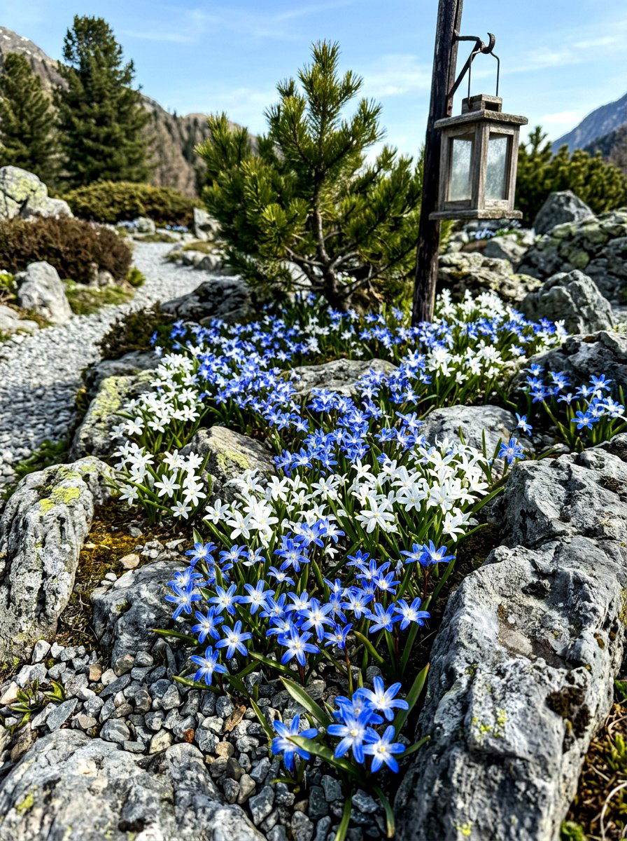 Chionodoxa Rock Garden - 30 bulb garden ideas