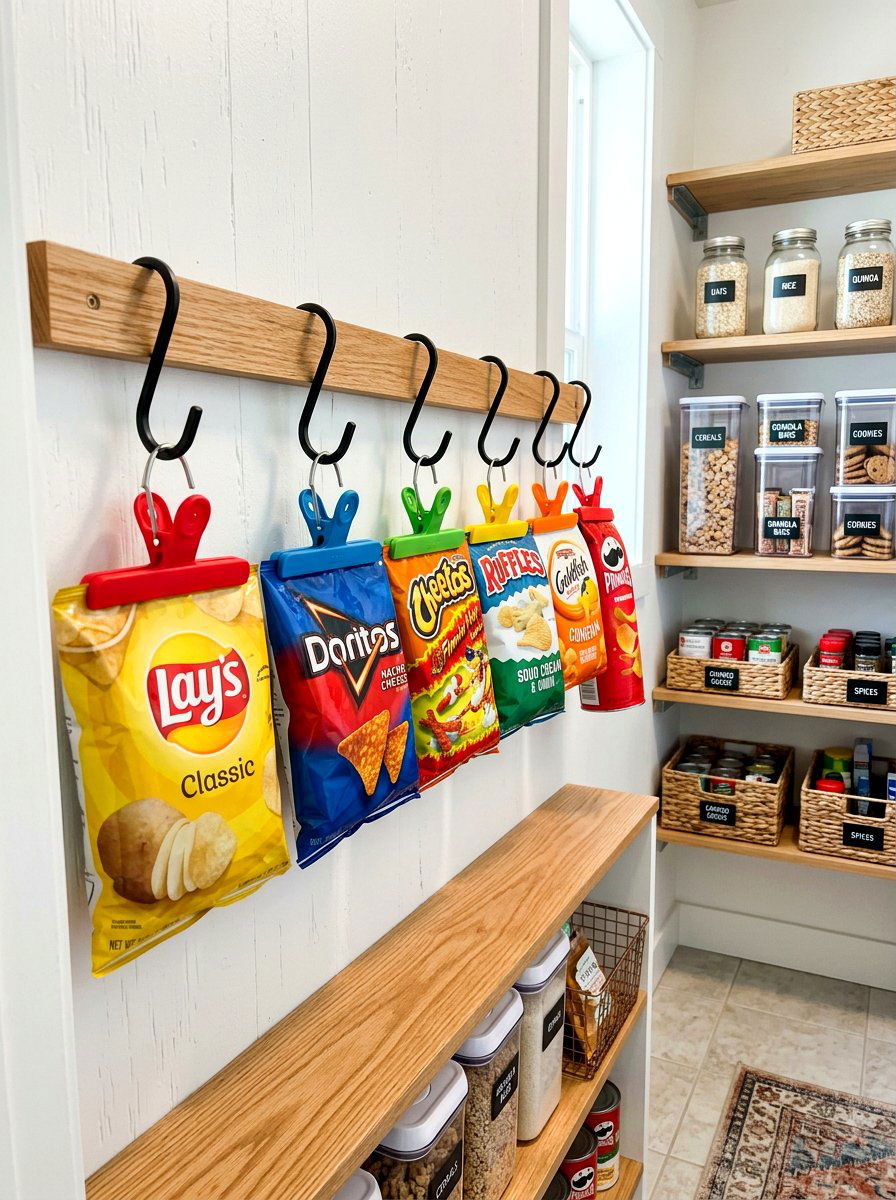 Chip Clip Hanger System - 30 pantry organization ideas
