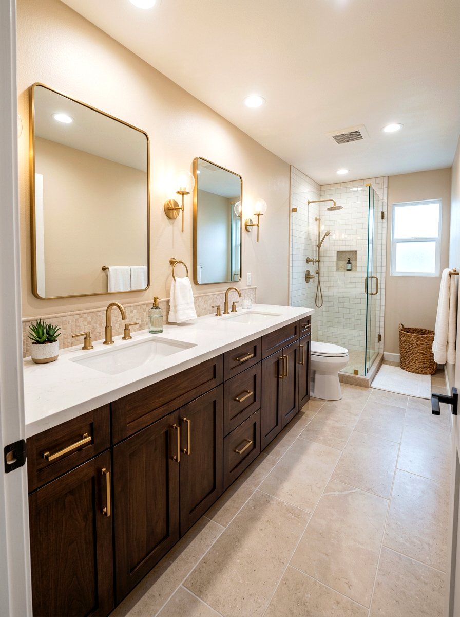 Chocolate Bathroom Cabinetry - 30 chocolate bathroom ideas
