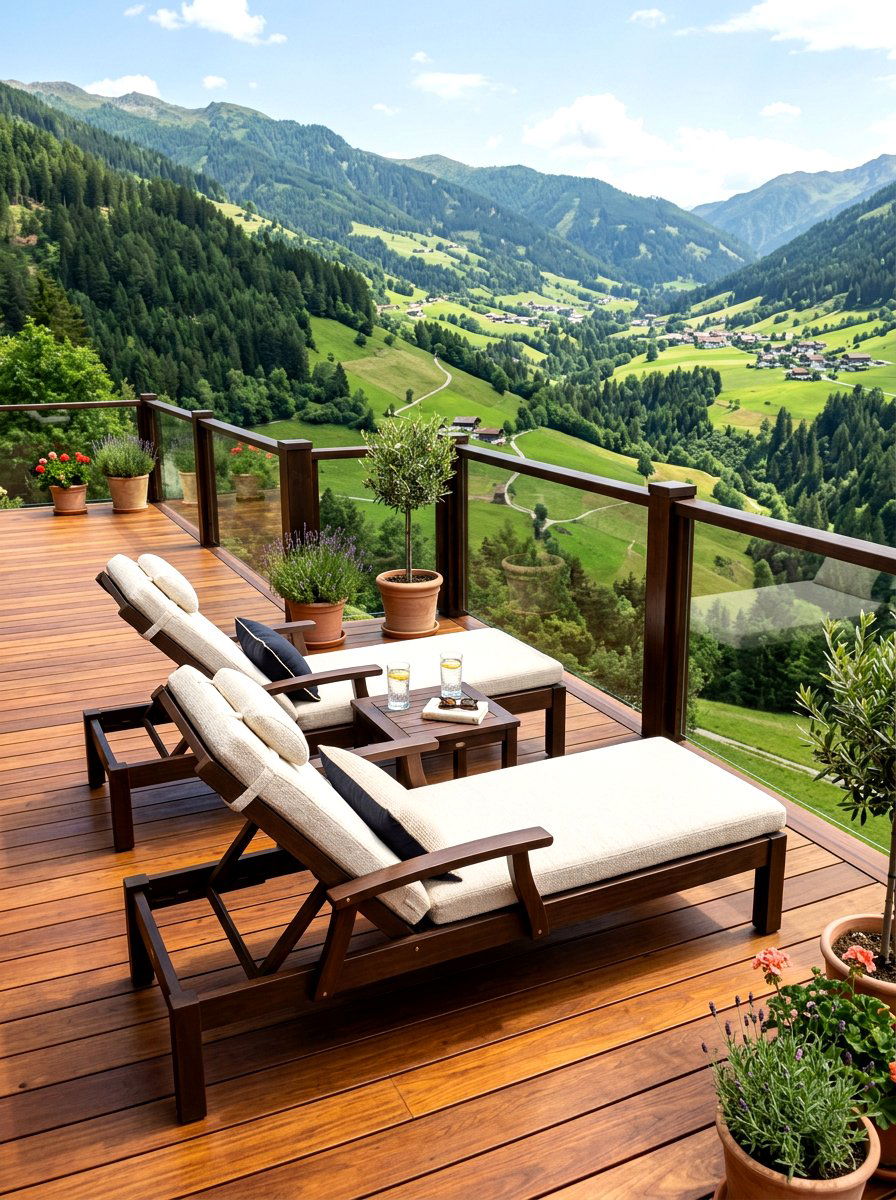 Chocolate Brown Chaise Lounge Deck - 30 cocoa patio furniture ideas